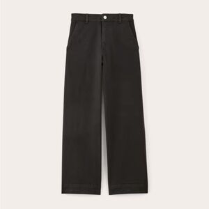 Everlane black utility wide leg pant size 0